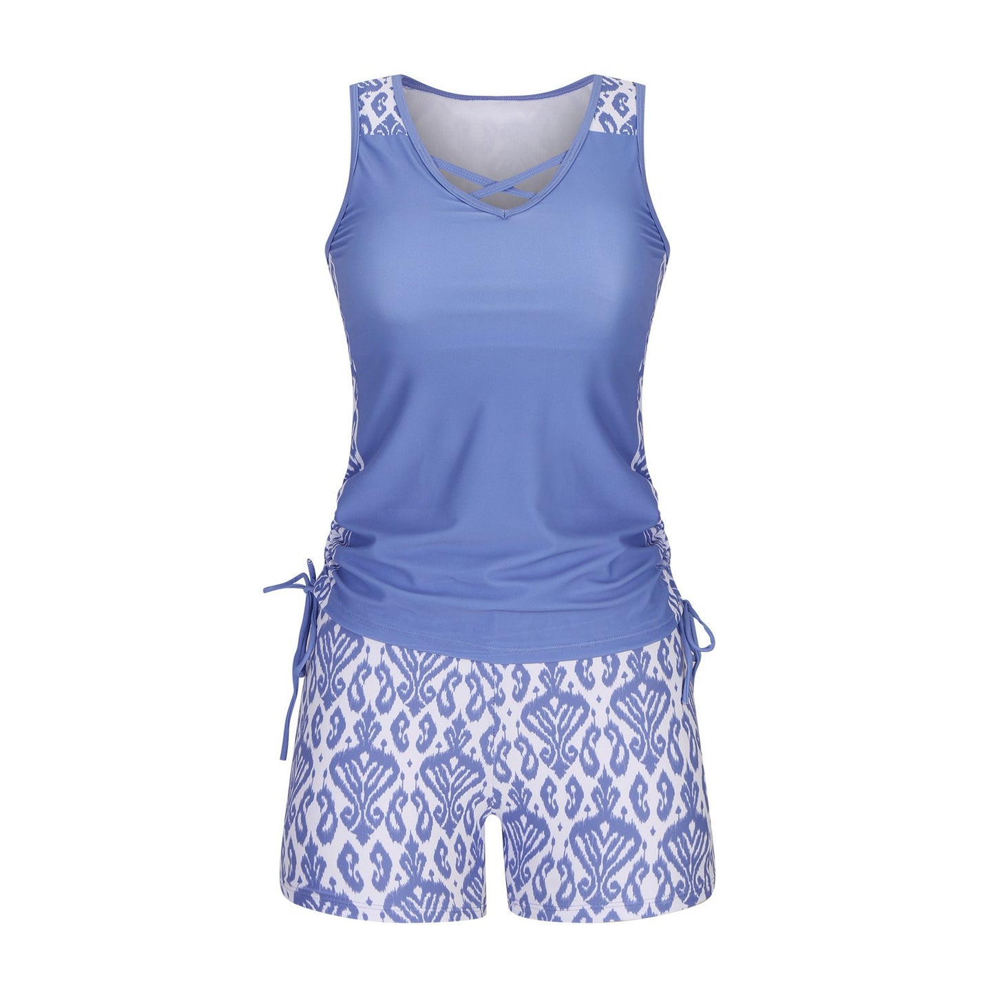 ⏰LAST DAY 60% OFF - Women's Tummy Control Tankini Set with Built-In Bra – Flattering Boho Swimwear with Shorts🔥 Buy 2 Free Shipping