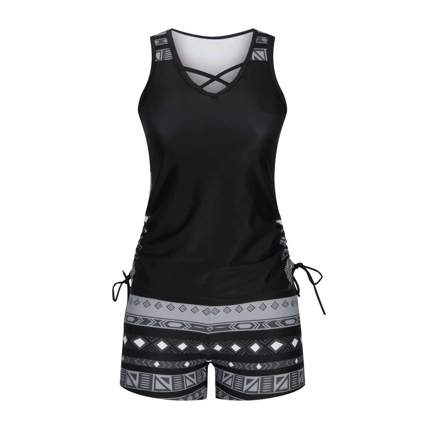 ⏰LAST DAY 60% OFF - Women's Tummy Control Tankini Set with Built-In Bra – Flattering Boho Swimwear with Shorts🔥 Buy 2 Free Shipping