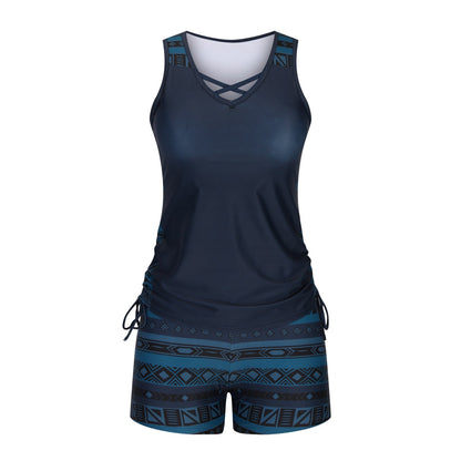 ⏰LAST DAY 60% OFF - Women's Tummy Control Tankini Set with Built-In Bra – Flattering Boho Swimwear with Shorts🔥 Buy 2 Free Shipping