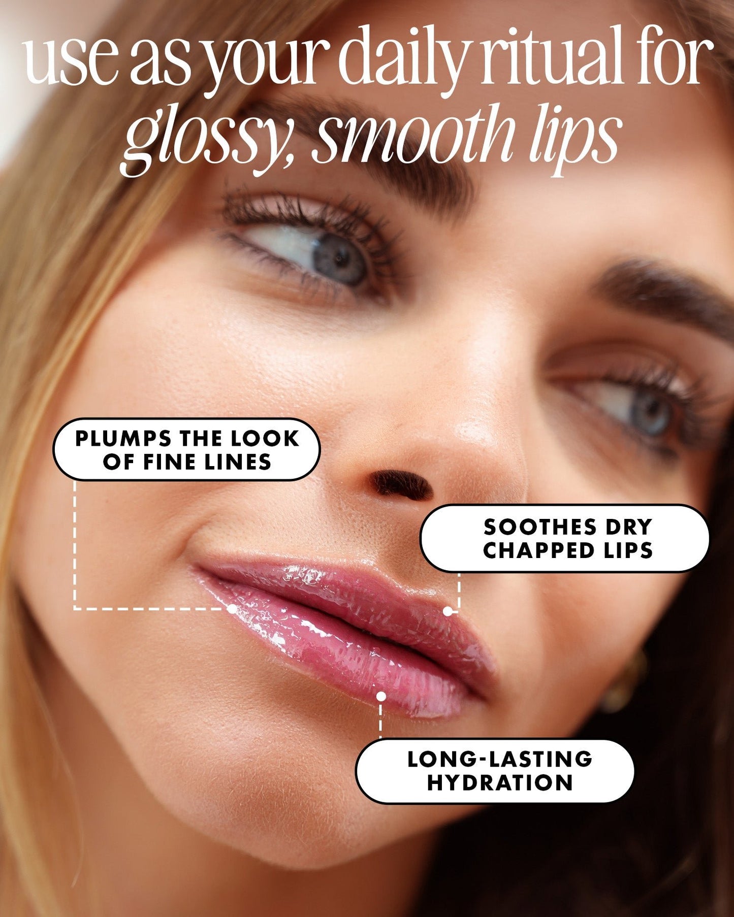 Hydrating Lip Gloss - High Shine & Tinted, Infused with Hyaluronic Acid, Jojoba Oil & Shea Butter