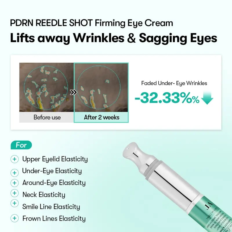 [VT Official Authentic] VT Reedle Shot Lifting & Firming Eye Cream | Vibrating Massage Eye Cream | Anti-Aging, Dark Circle Reduction, Deep Penetration Formula | Brightening, Firming, Anti-Aging, Reduces Dark Circles
